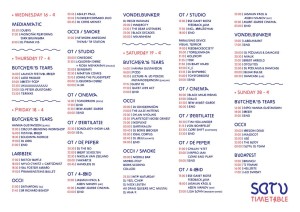 Timetable SOTU 2014